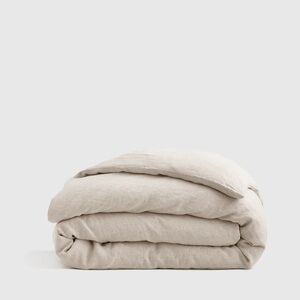 New Quince European Linen Duvet Cover Queen Natural Chambray 92”x88” MSRP $164